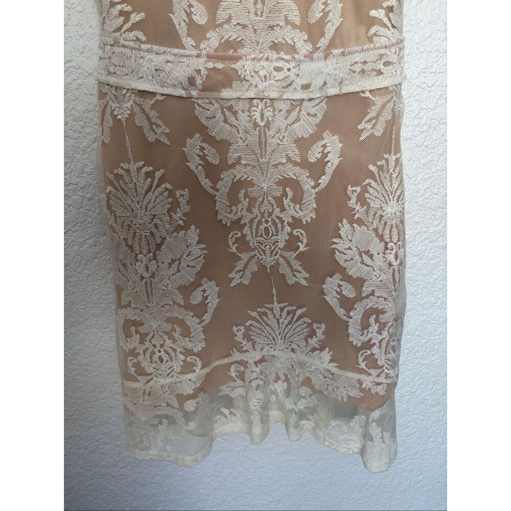 For Love & Lemons San Marcos Open Back Lace Mini Dress Ivory Size XS - Picture 8 of 12